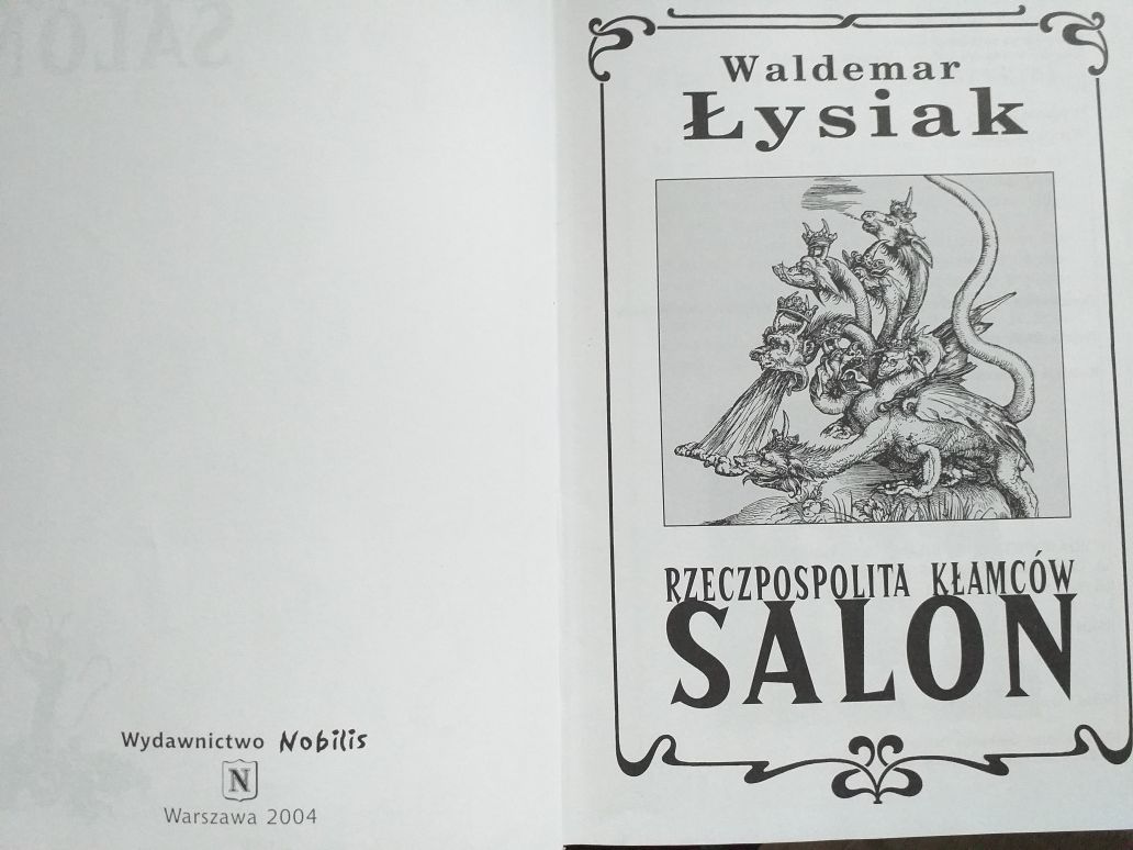 Waldemar Łysiak Salon Rzeczpospolita kłamców Nobilis 2004