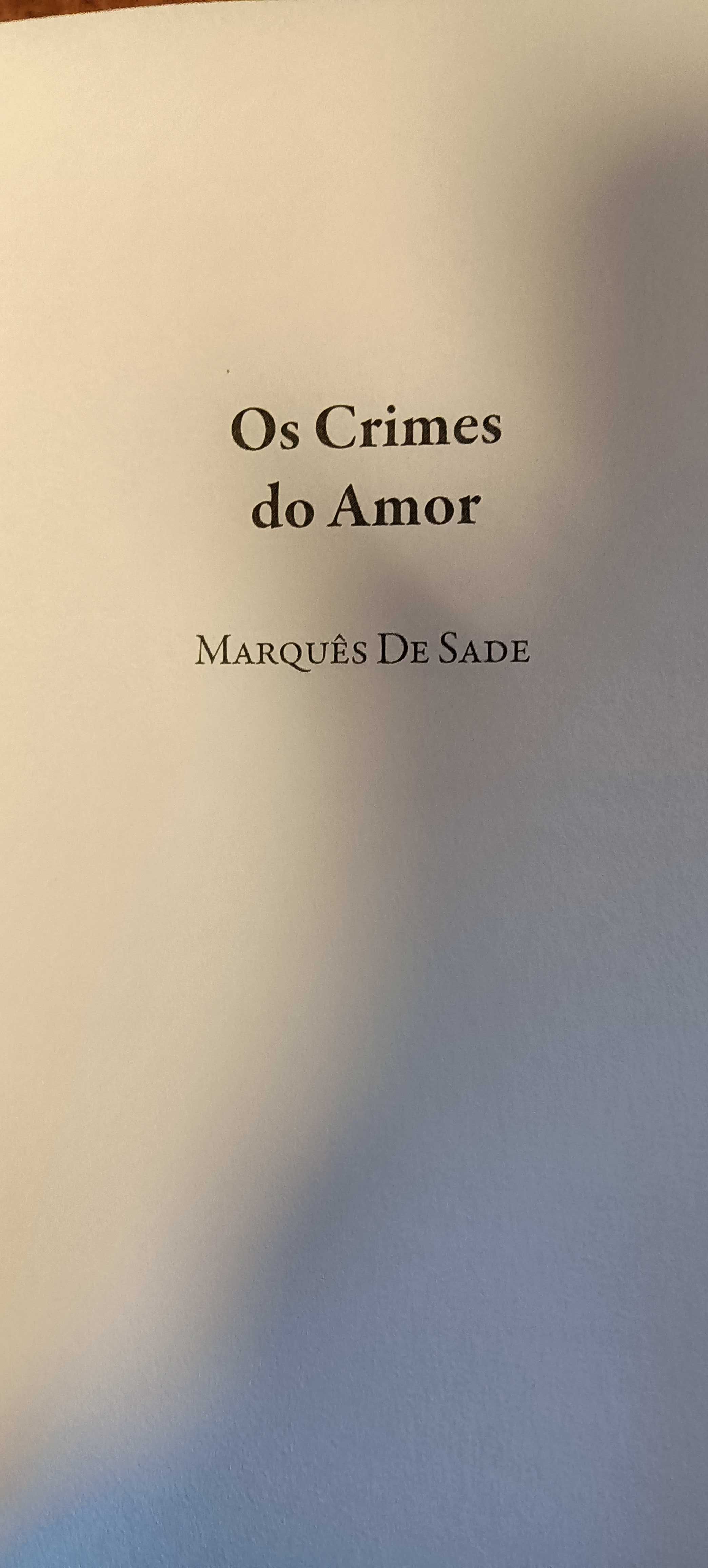 Os Crimes do Amor de Marquês de Sade