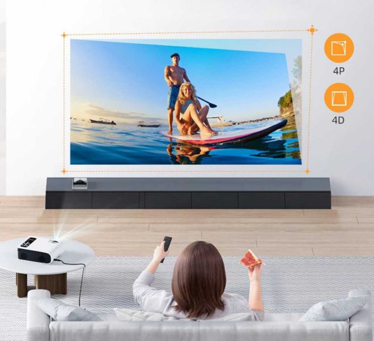 Домашній портативний проєктор YABER Pro V8 4K з Wi-Fi 6 та Bluetooth