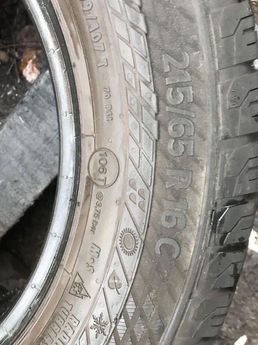 Continental 215/65r16c пара резина шини б/у склад оригінал