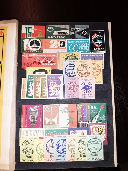 Etykiety zapałczane około 4000 sztuk.