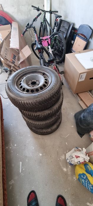 Opony, koła 195x65x15 zimowe Hankook 21 rok, koła opel 5x110