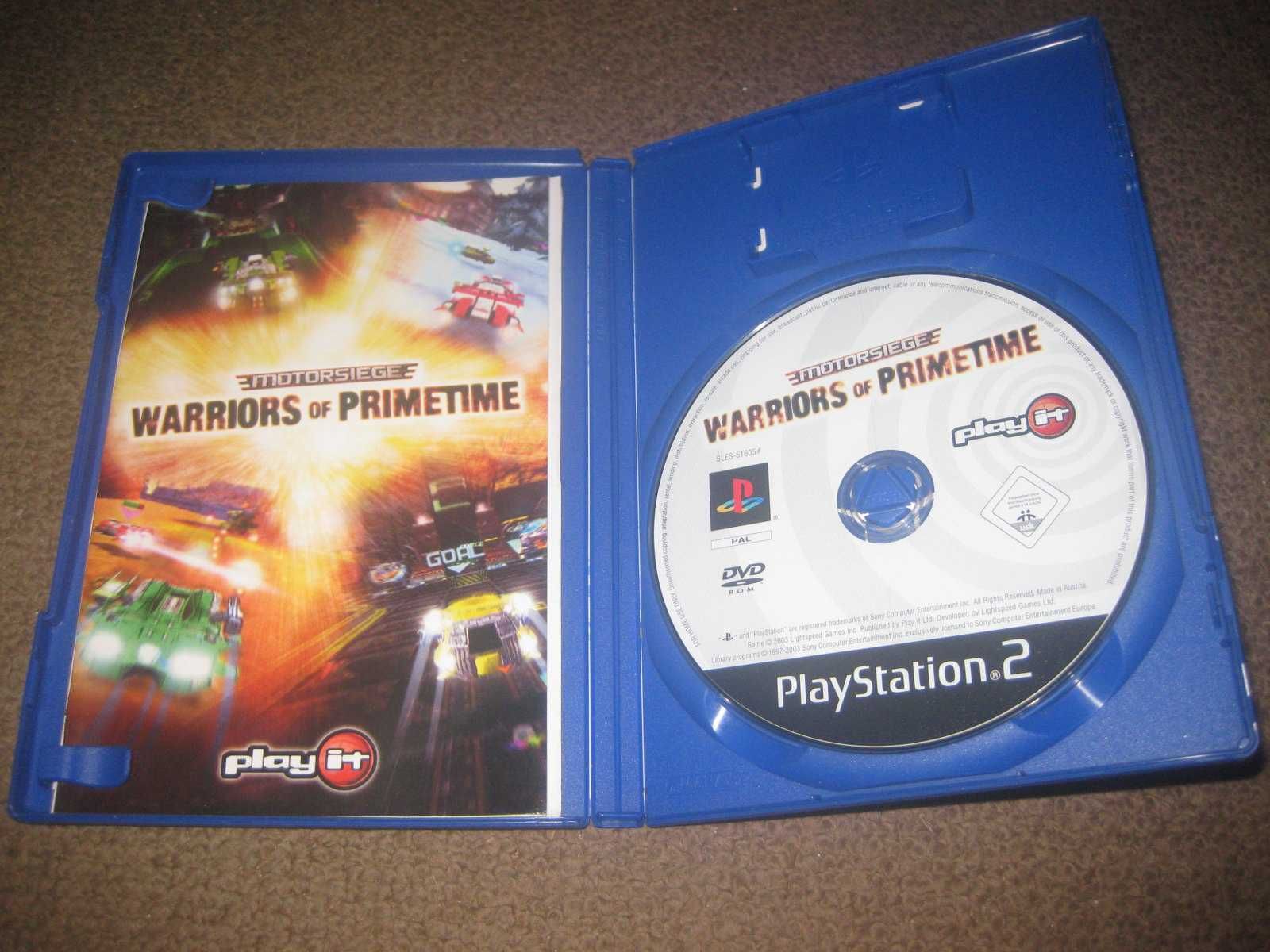 Jogo "Motorsiege: Warriors Of Primetime" para Playstation 2/Completo!