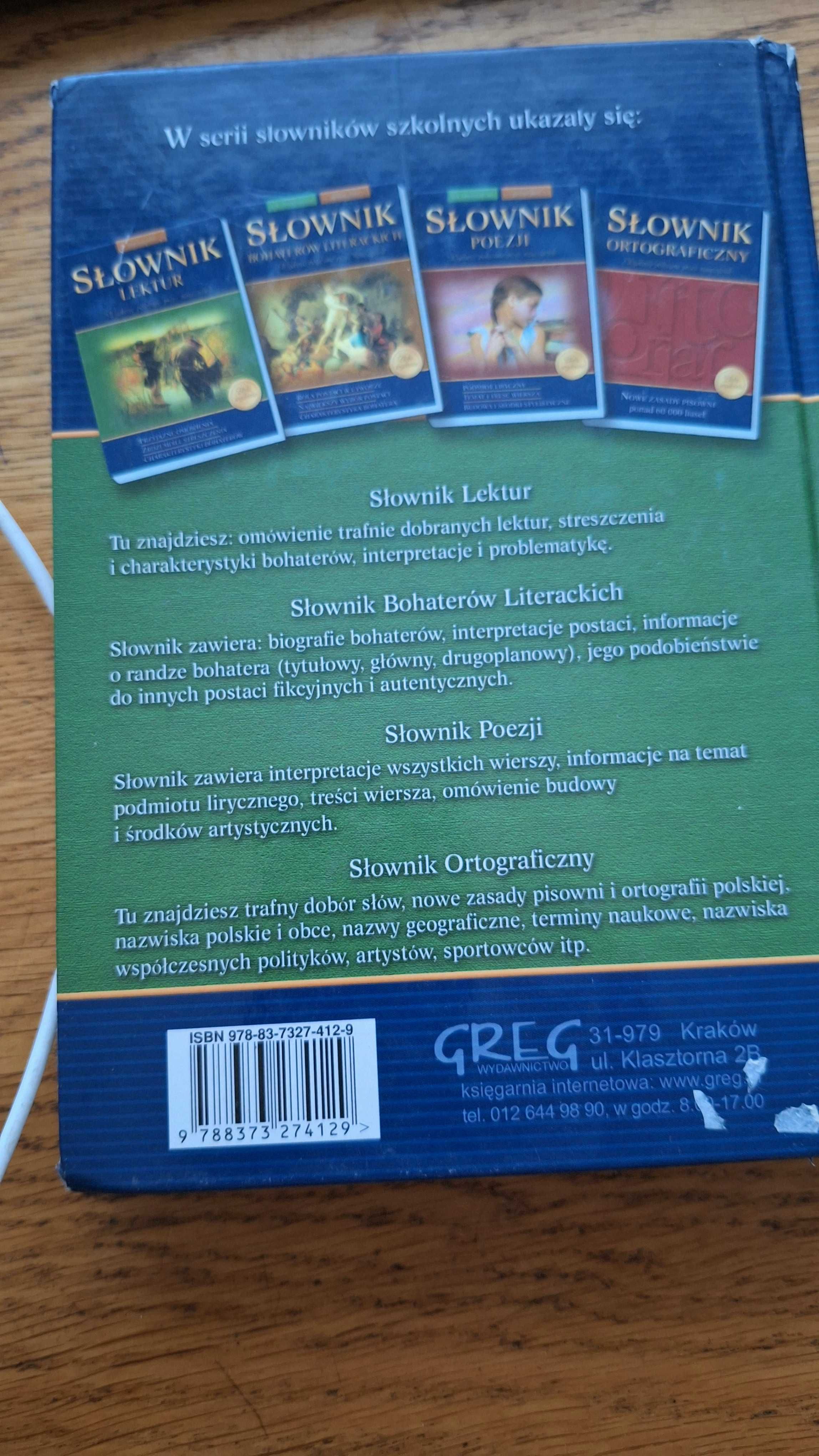 Słownik lektur szk. podstawowa