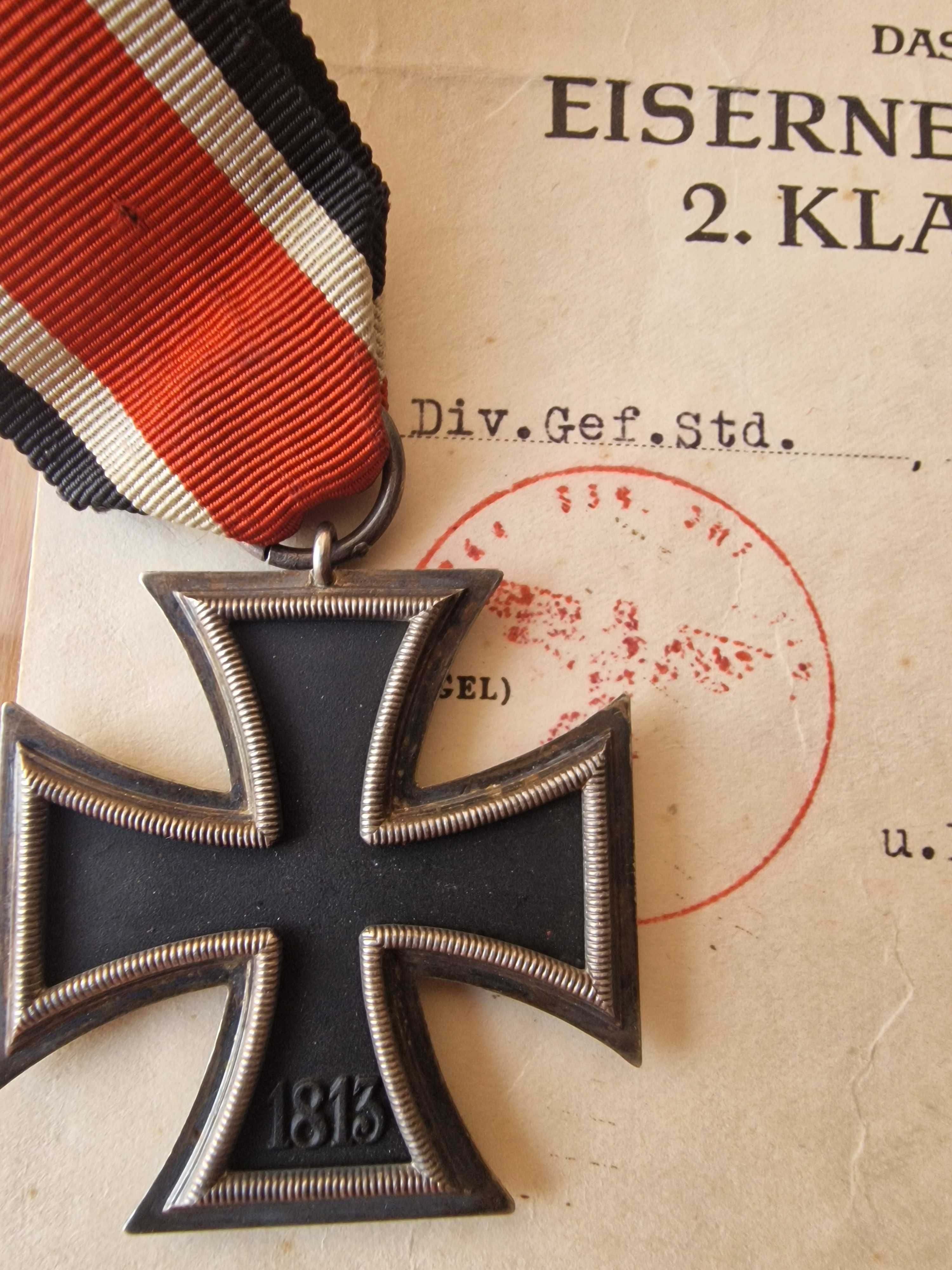 Krzyż Żelazny II klasy + nadanie  rzadkość