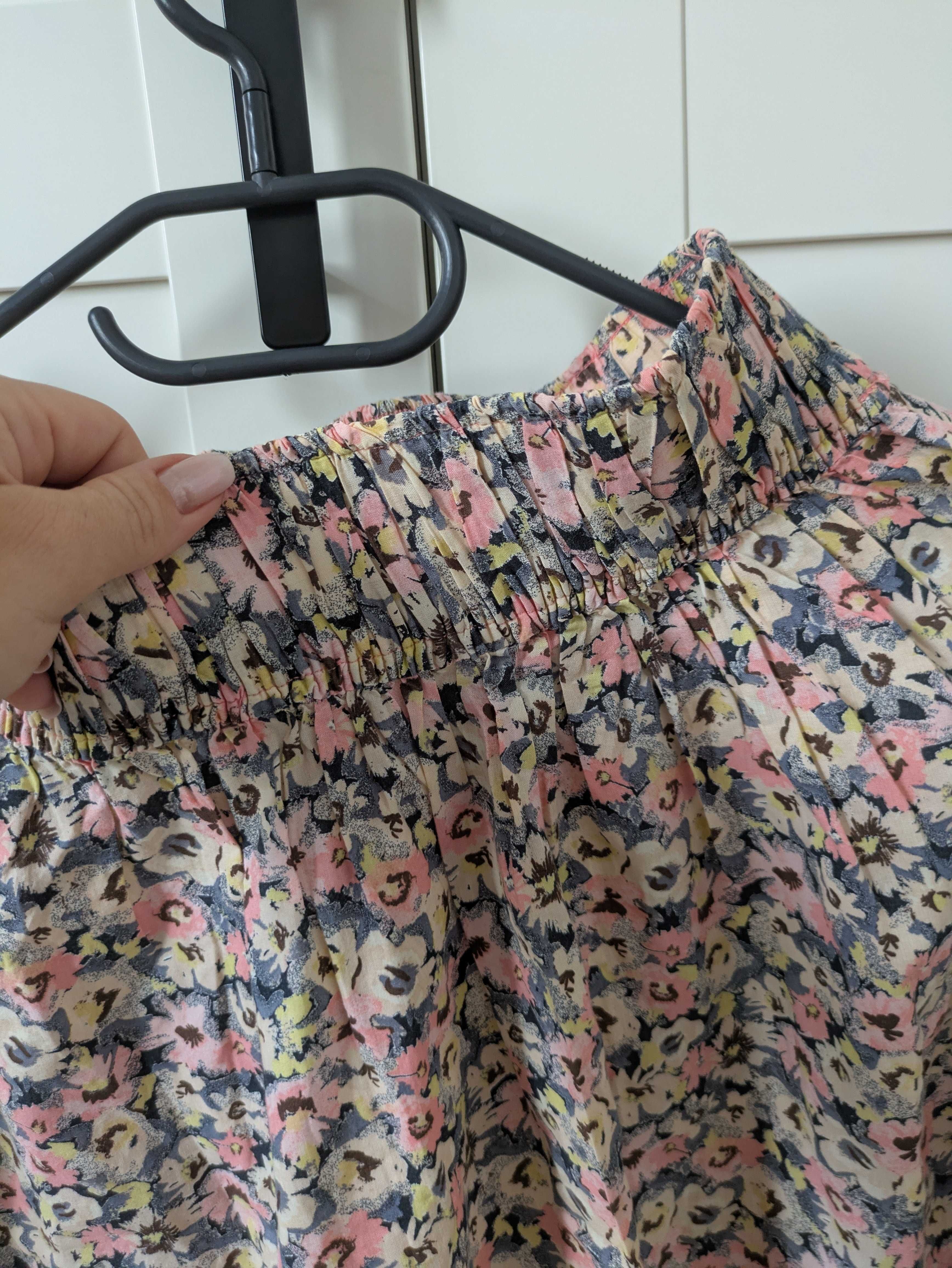 Spódnica w kwiaty na lato, H&M, rozmiar S