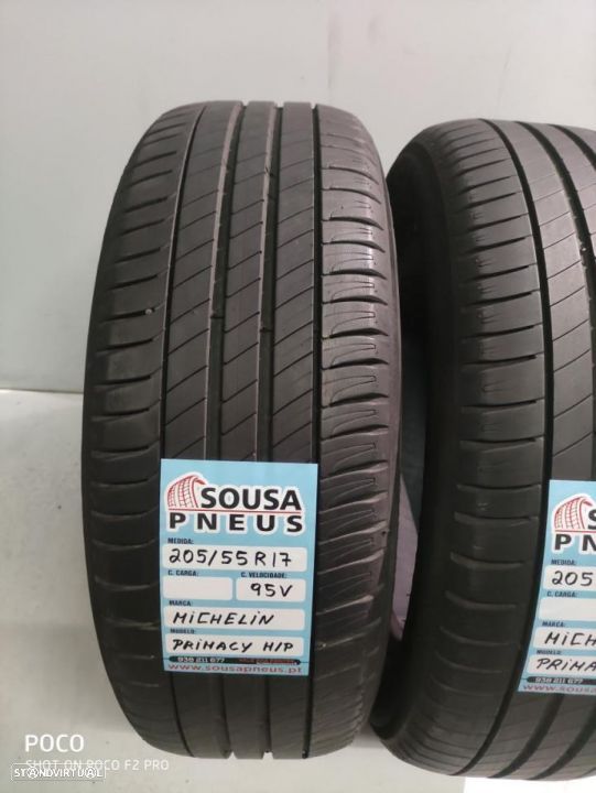 2 pneus semi novos 205-55r17 michelin - oferta dos portes 100 EUROS