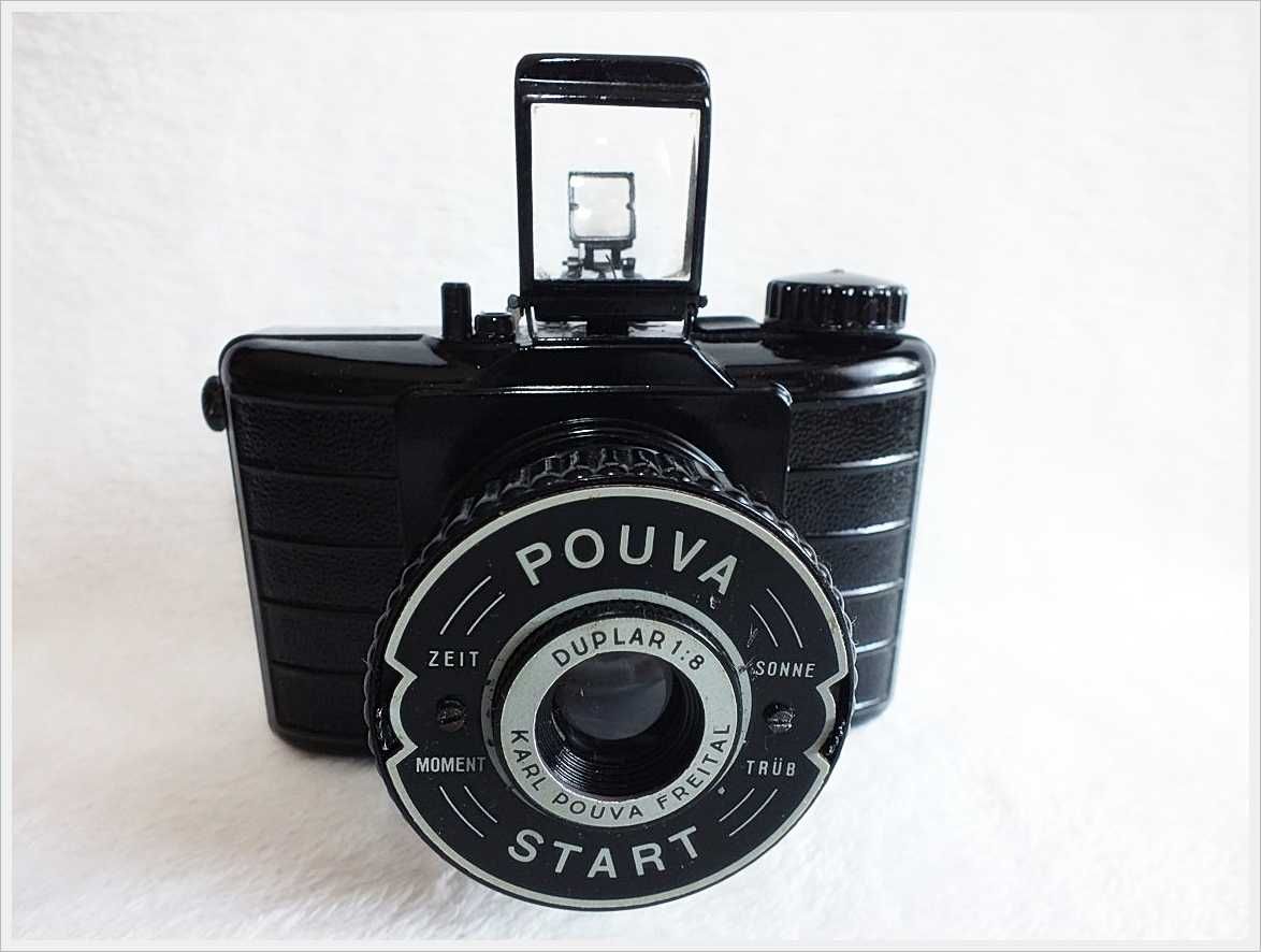 Stary aparat POUVA START z lat 50-tych + Pokrowiec skórzany
