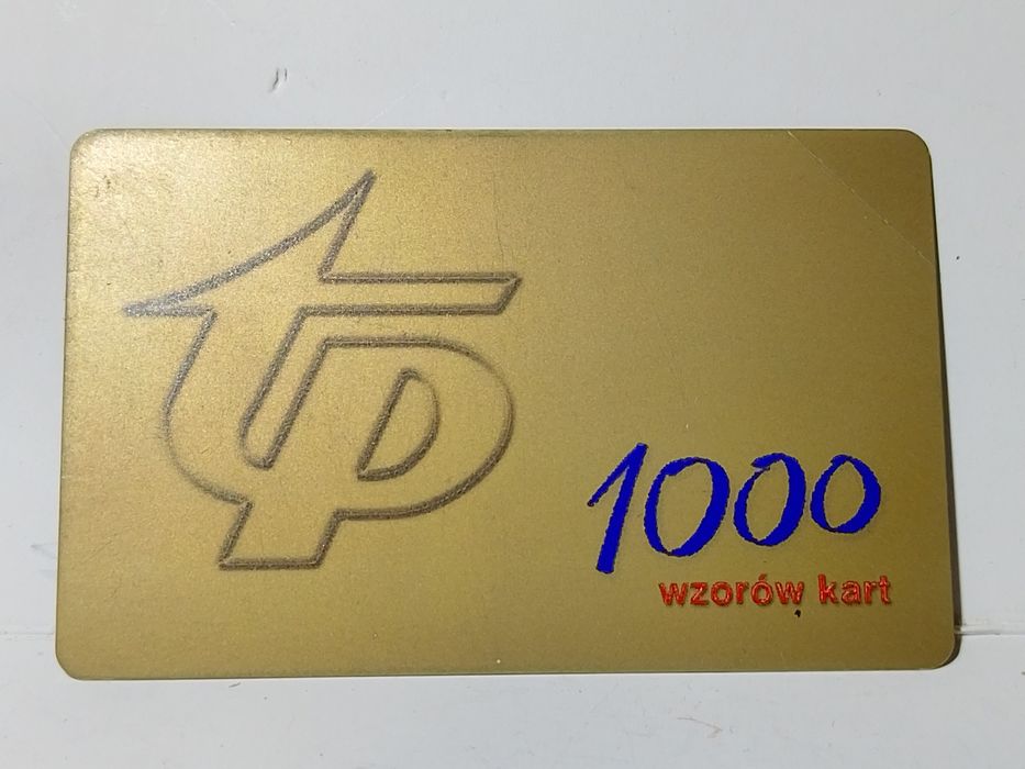 Karta telefoniczna TP jubileuszowa 1000 wzorów kart złota NOWA!