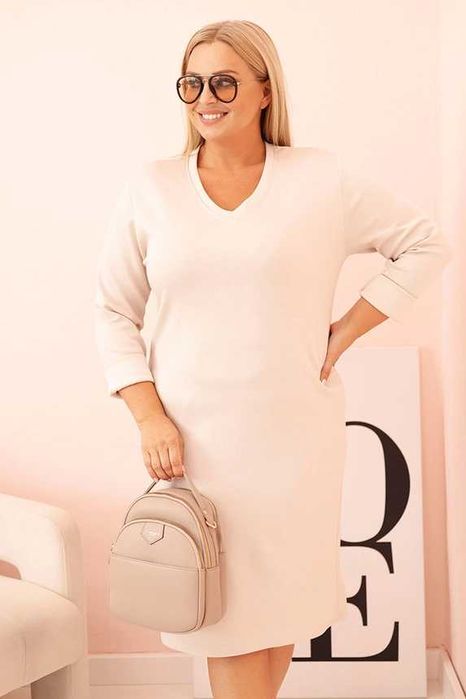 Sukienki Plus Size masełkowe wiskoza kolory