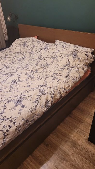 Łóżko Malm 180x200 ikea + 4 szuflady + stelaż + materace