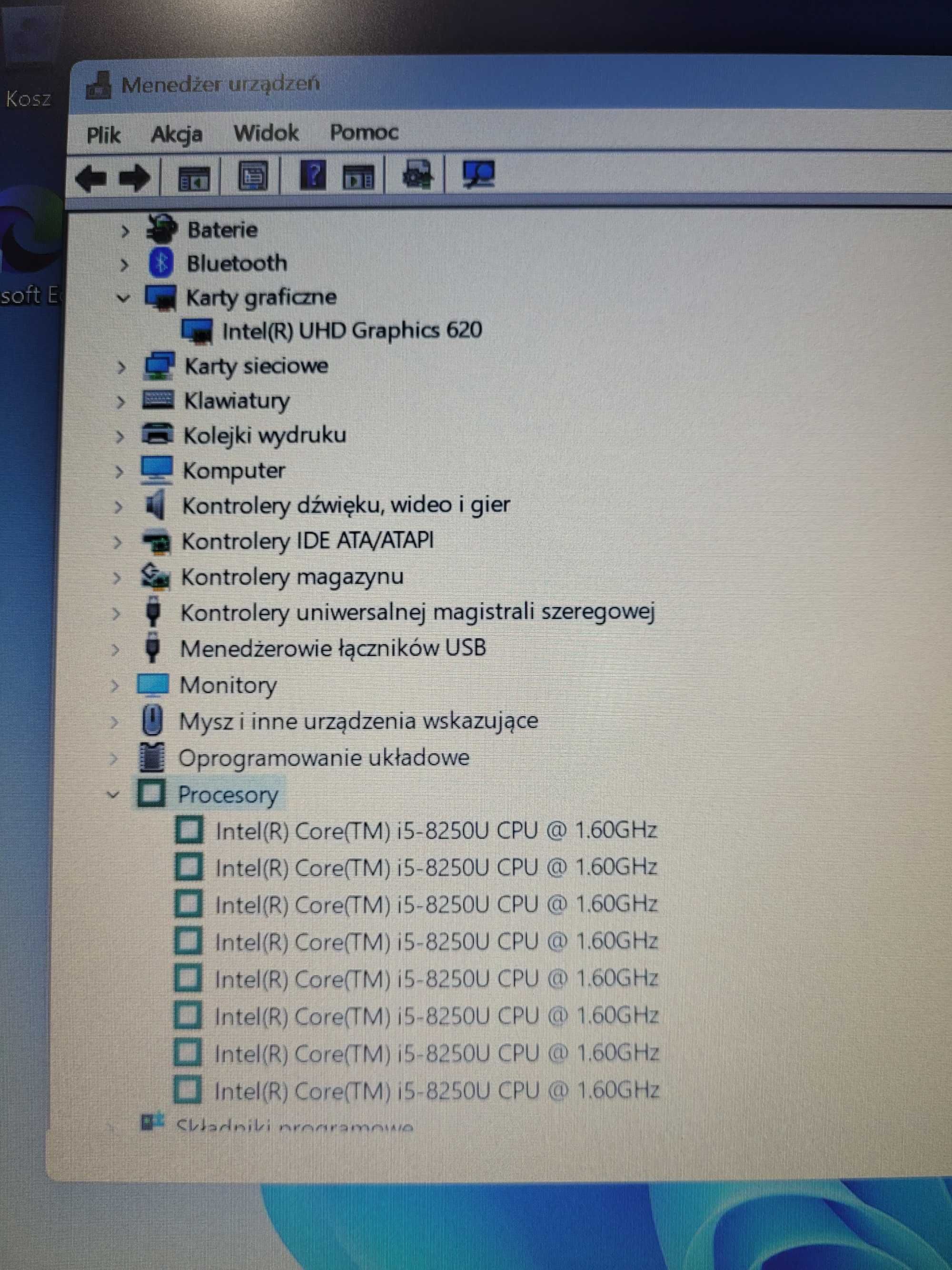 Laptop LENOVO THINKPAD T480 i5_/_16GB /_512GB/_14"FHD ___ ZOBACZ stan!
