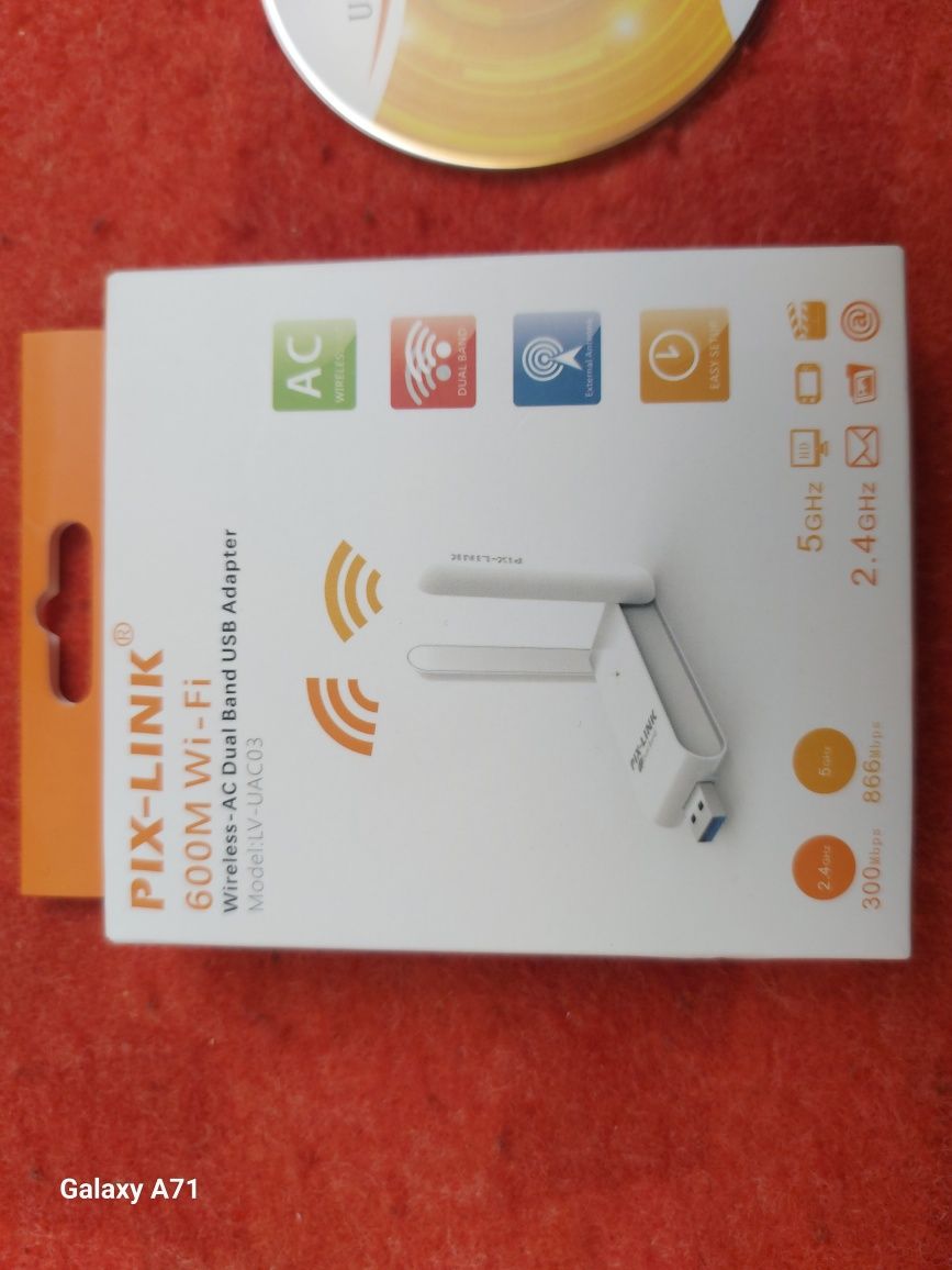 Двохдіапазонний Wi-Fi адаптер Pix-Link LV-UAC03D 600M 2.4/5GHz White