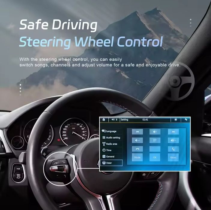 Магнітола 1din CarPlay - AndroidAuto