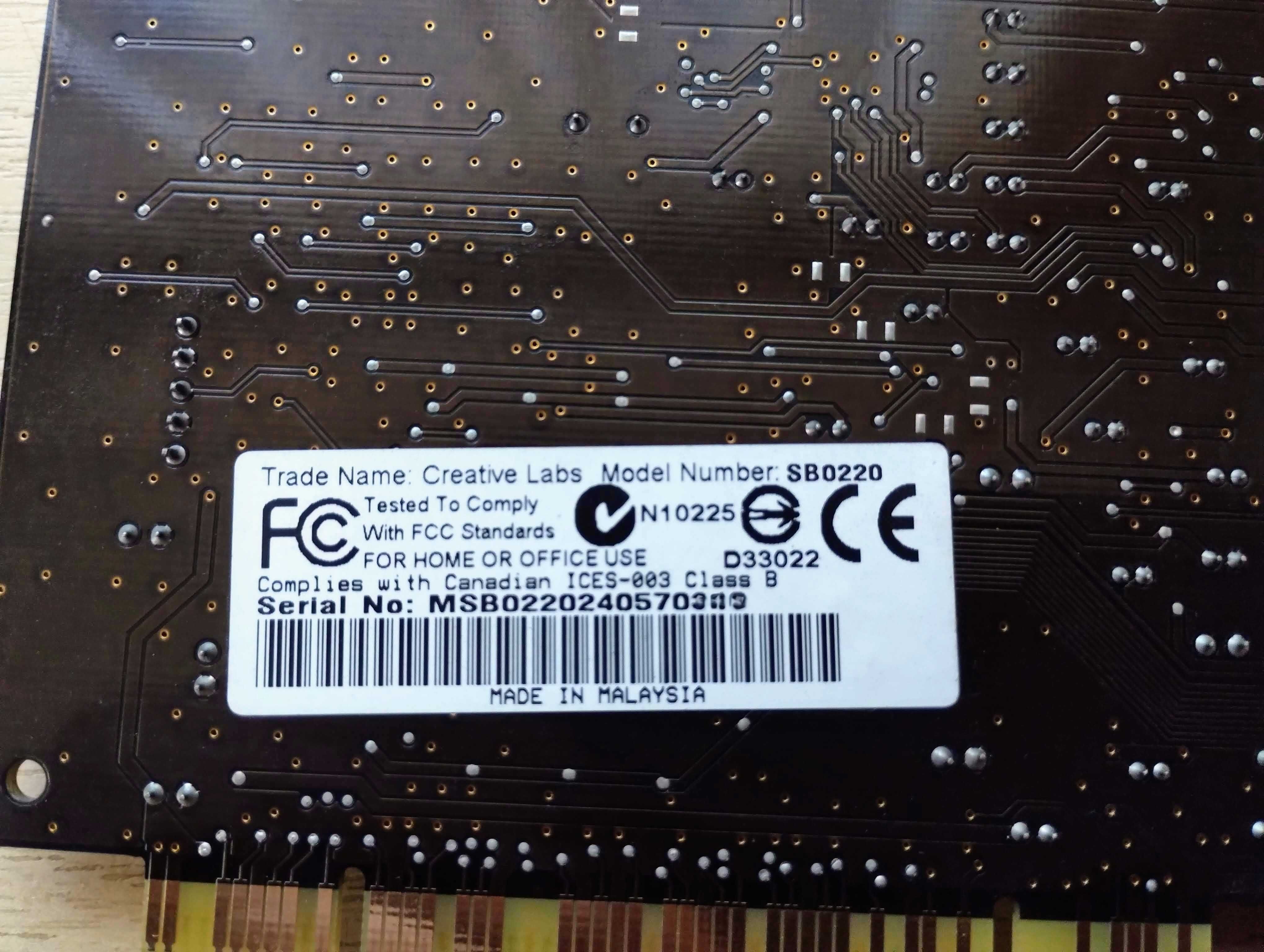 Звукова карта Creative Sound Blaster Live 5.1 Digital Model SB0220 PCI