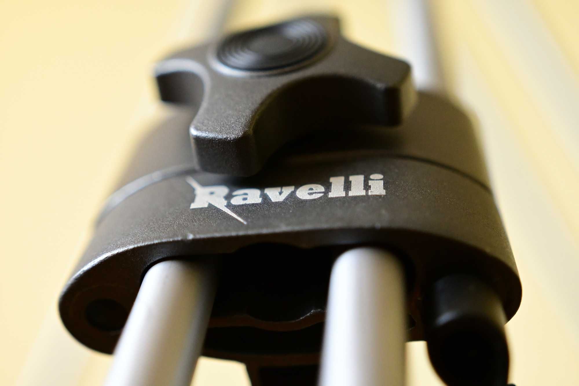 Potężny statyw Ravelli AVTP, płynna głowica, dwie rączki, pokrowiec