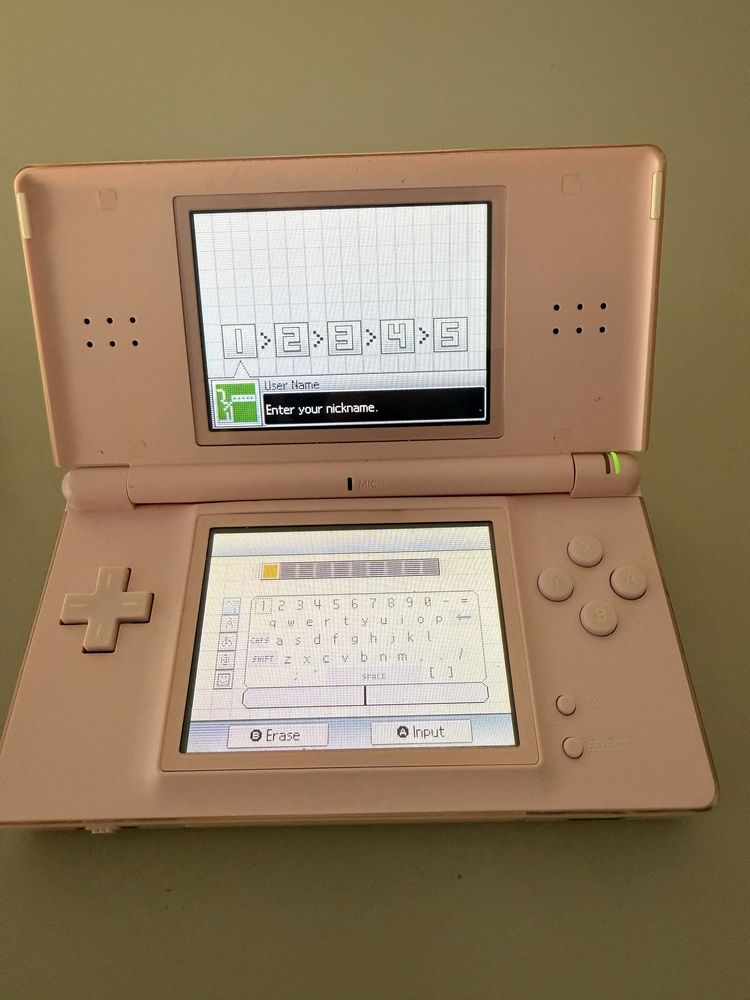 Nintendo ds lite rosa com carregador