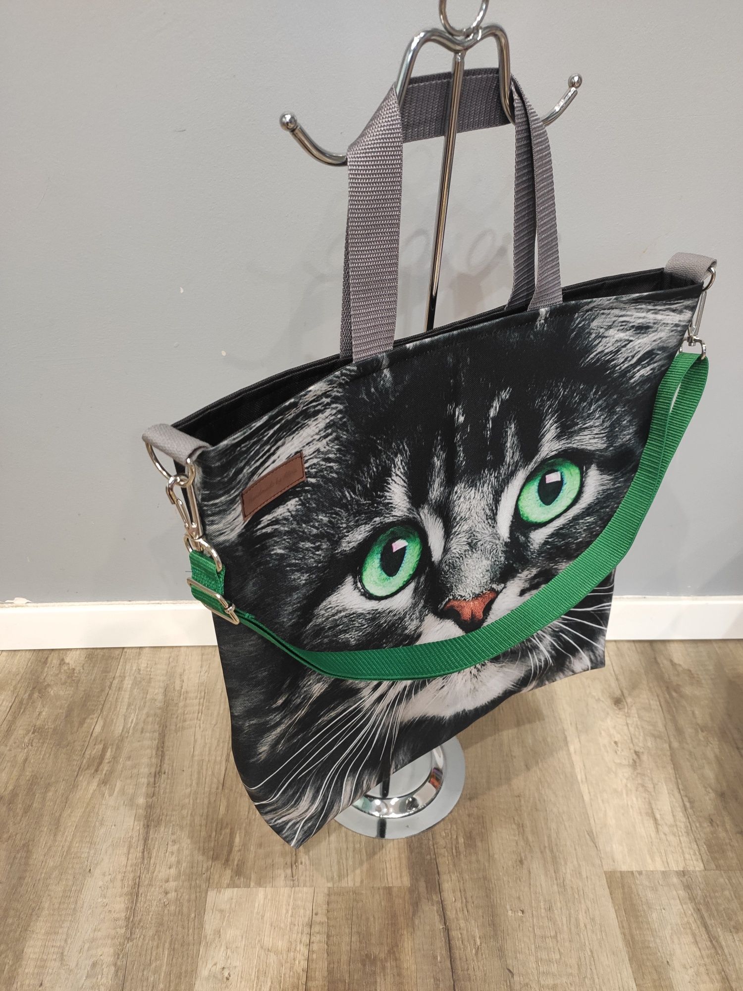 Torebka z kotem torba shopper bag głowa kota super torebka z kotem