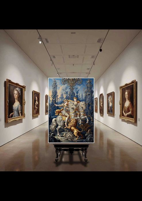 Obraz na płótnie - Ornamentyka i architektura - wielkość 75cm x 108cm