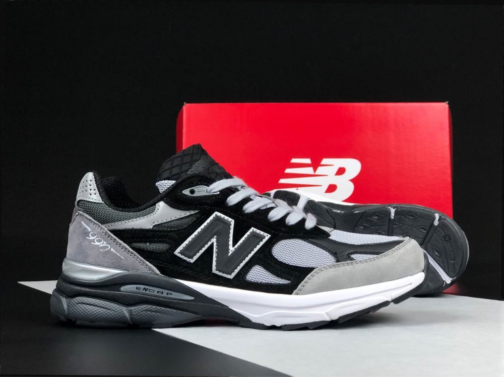 РОЗПРОДАЖ! Кросівки New Balance 990 v3 Grey Black | 41-46