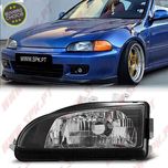 Faróis + Piscas Look JDM Black - Honda Civic (91-95) - Novos
