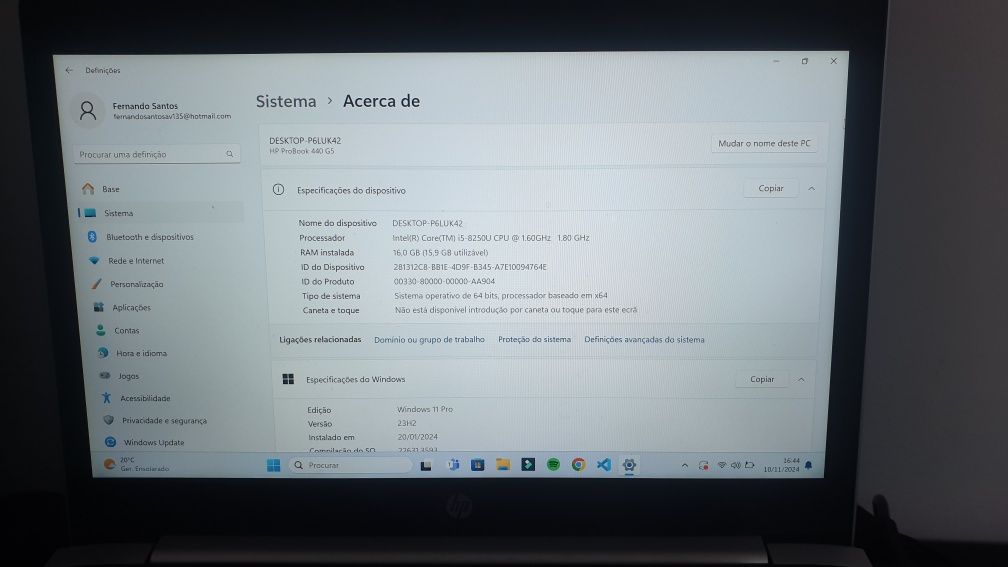 HP PROBOOK 440 G5 16gb/256gb
