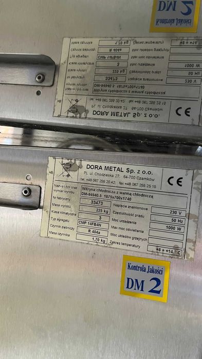 Witryna chłodnicza z wanną chłodniczą Dora Metal DM-94940.05