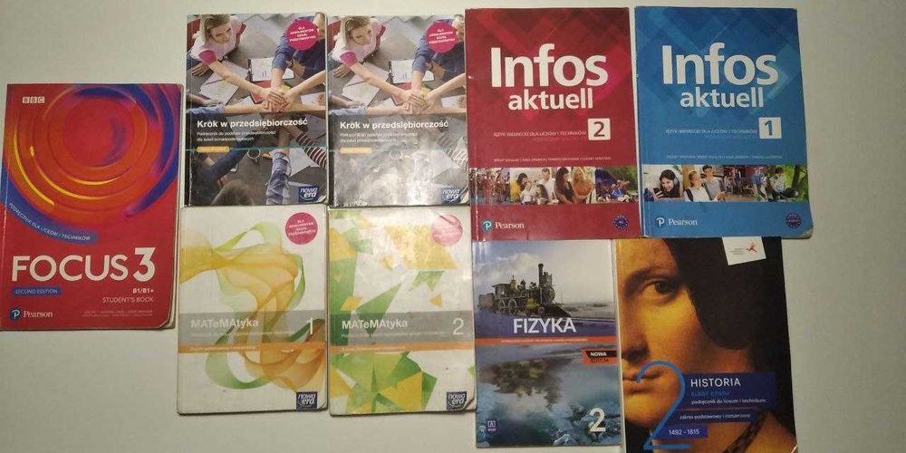 Książki do liceum i technikum klasa 1,2,3