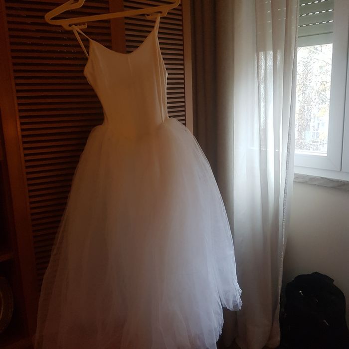 Fato bale mailot e tule branco. Impecavel