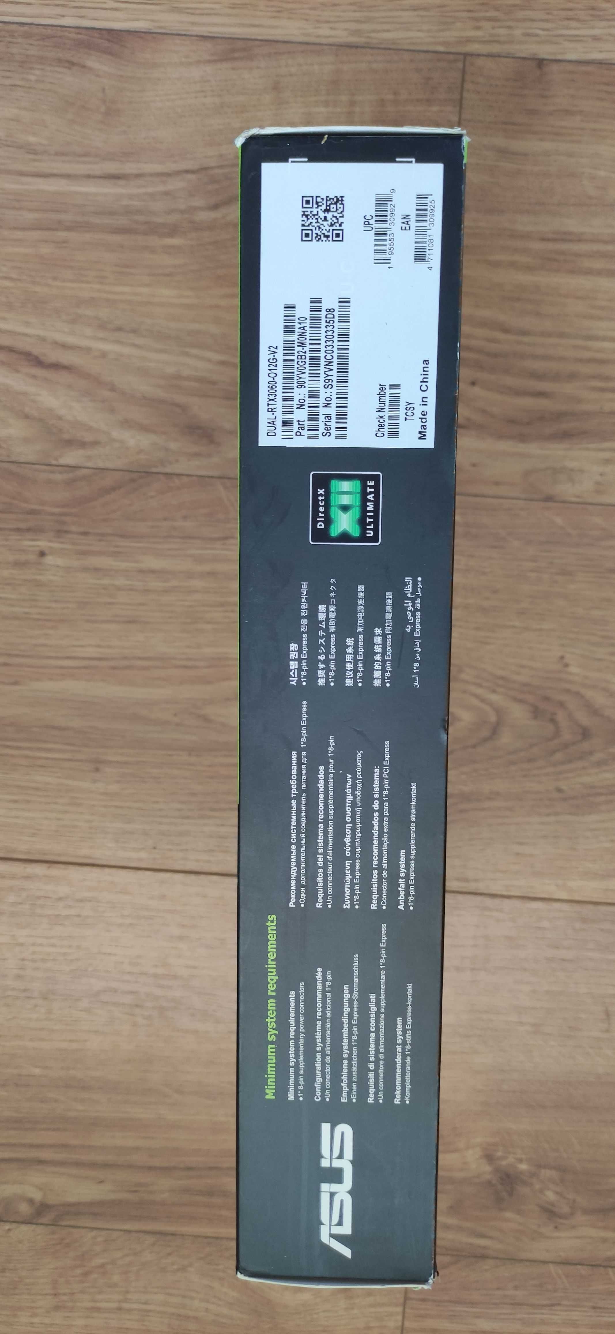 ASUS Rtx 3060 12GB Nowa karta graficzna (Zaplombowana)