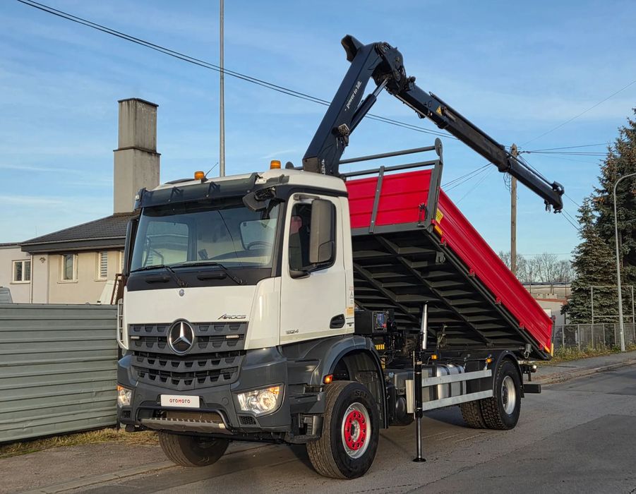 Mercedes-Benz AROCS 1824 HDS PILOT RADIOWY NOWY KIPER WYWROTKA  Funkcje 5 i 6 Rotator Żuraw Dźwig Wywrot 3str nie 4x4 Palfinger Euro 6