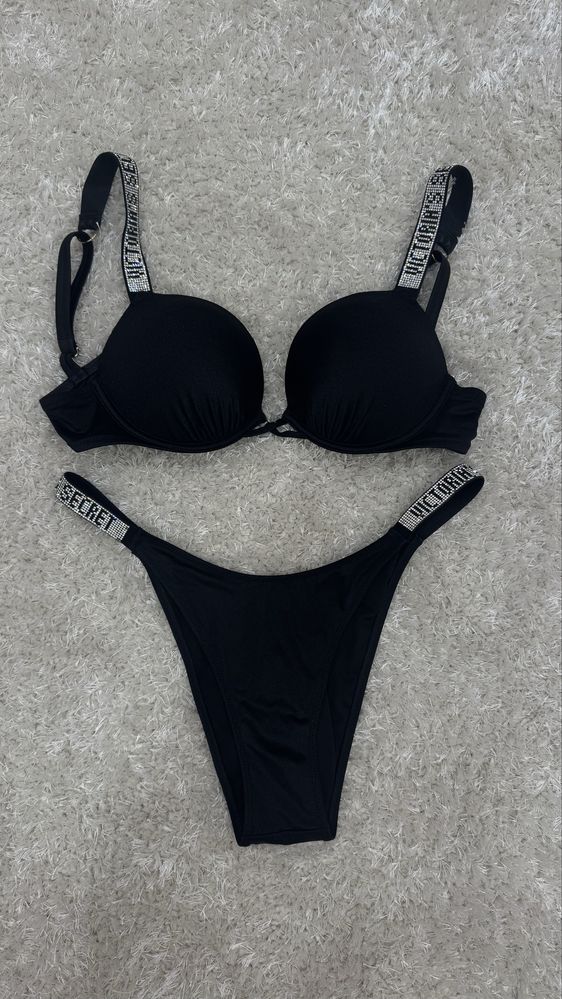 Купальник Victoria secret оригінал S-M рожевий і чорний