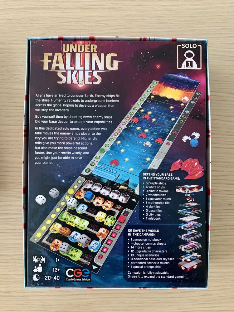 Under Falling Skies - Jogo de Tabuleiro - Boardgame