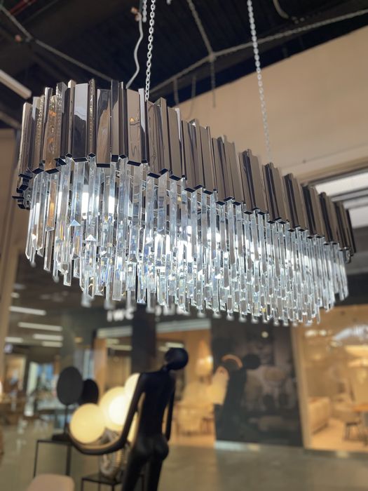 Lampa outlet powystawowa Glamour srebrna EKSPOZYCJA