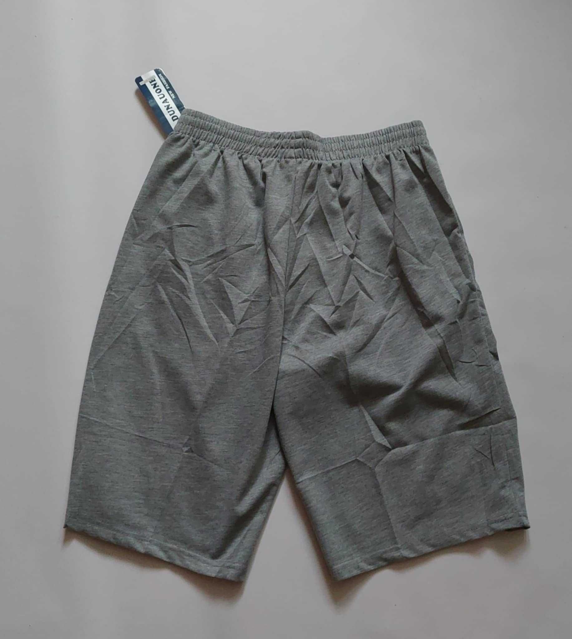 Spodenki męskie dresowe bawełna Dunauone z kieszeniami 4XL do 124 cm