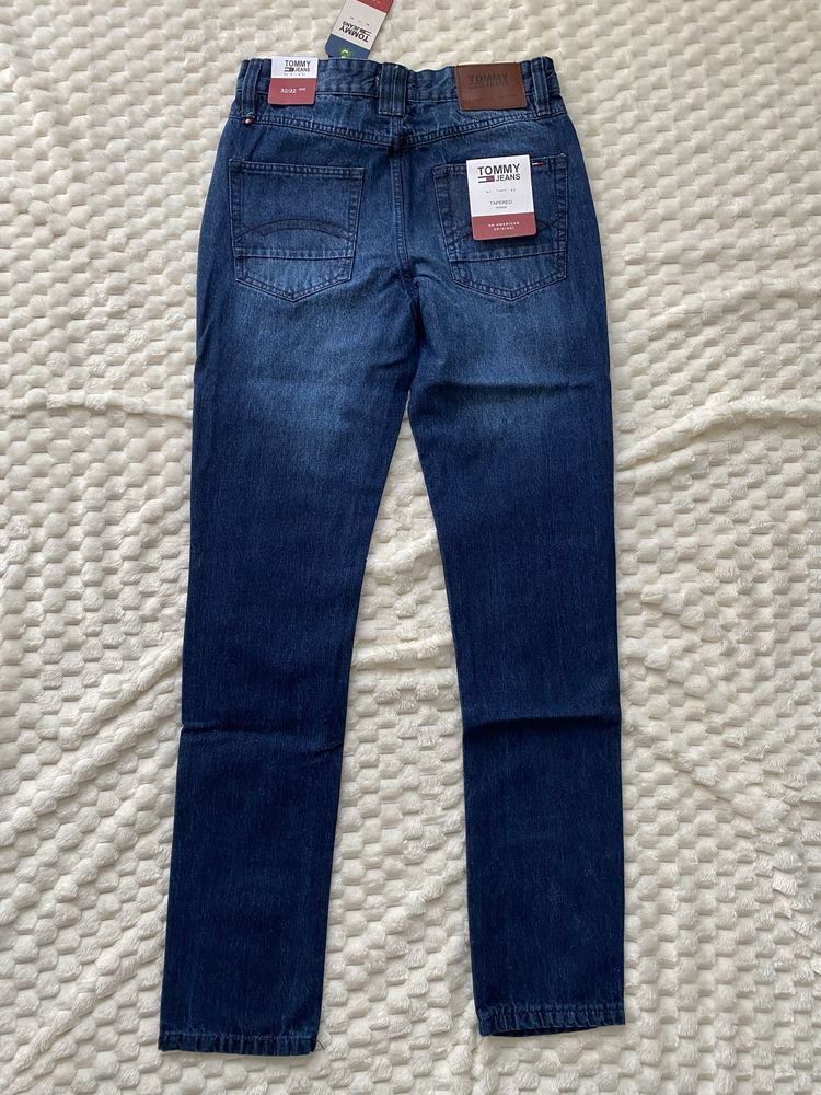 Jeansy spodnie męskie Tapered Slim Tommy Jeans granatowe size 32/32