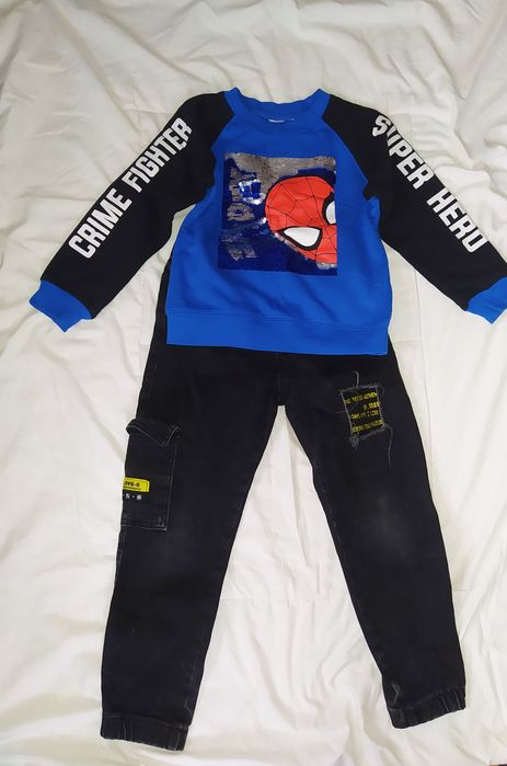 Джинси джогери світшот комплект для хлопчика 122-128 см 6-7 років