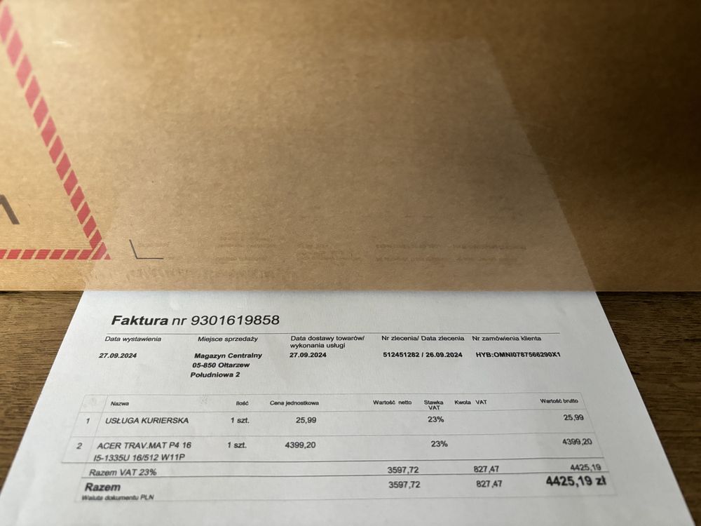 Zalaminowany Acer TravelMate P4 16 TMP416-52 GW22MC/i5/SSD512!