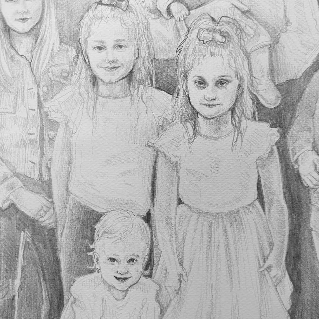 Portrety ołówek na papierze