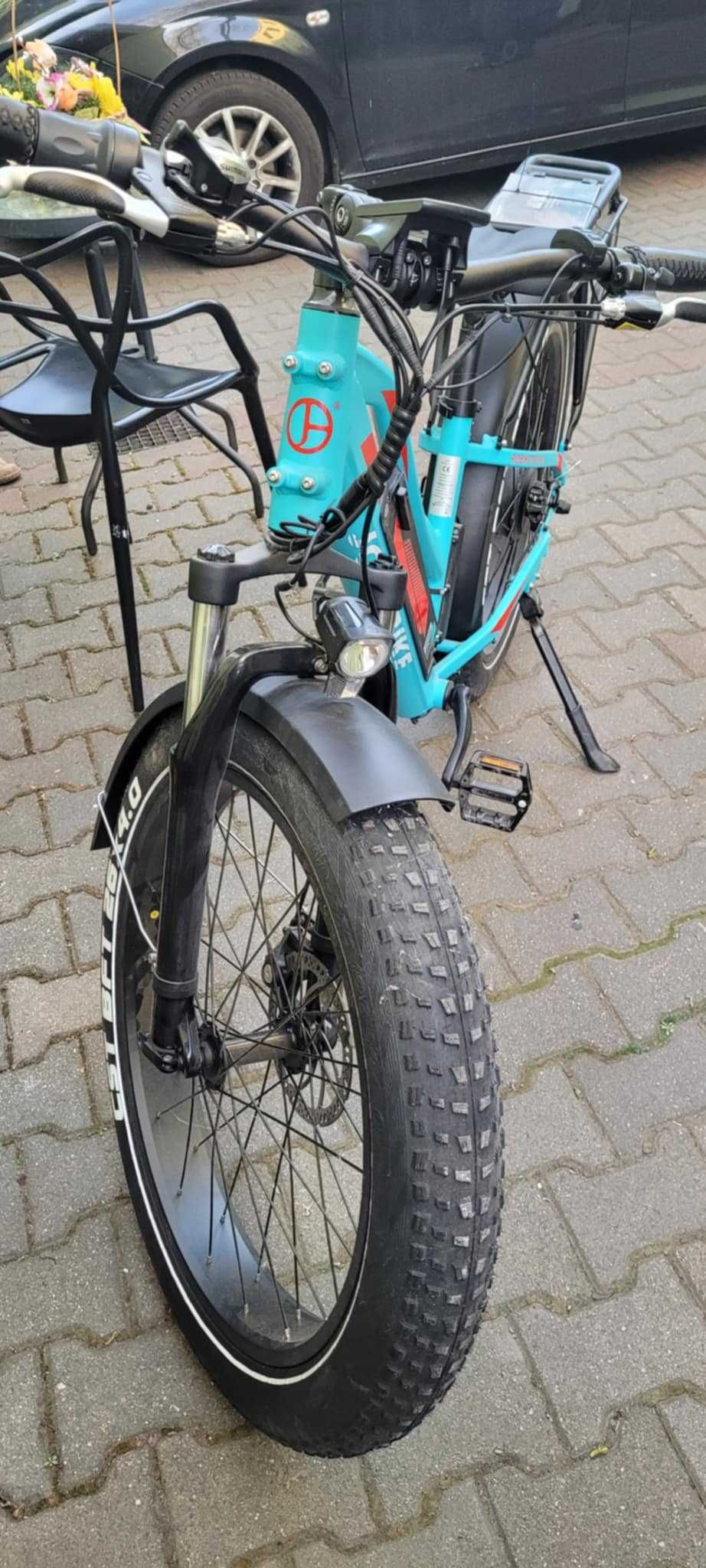 Modny i wygodny rower elektryczny Jobobike Robin - niebieski fatbike