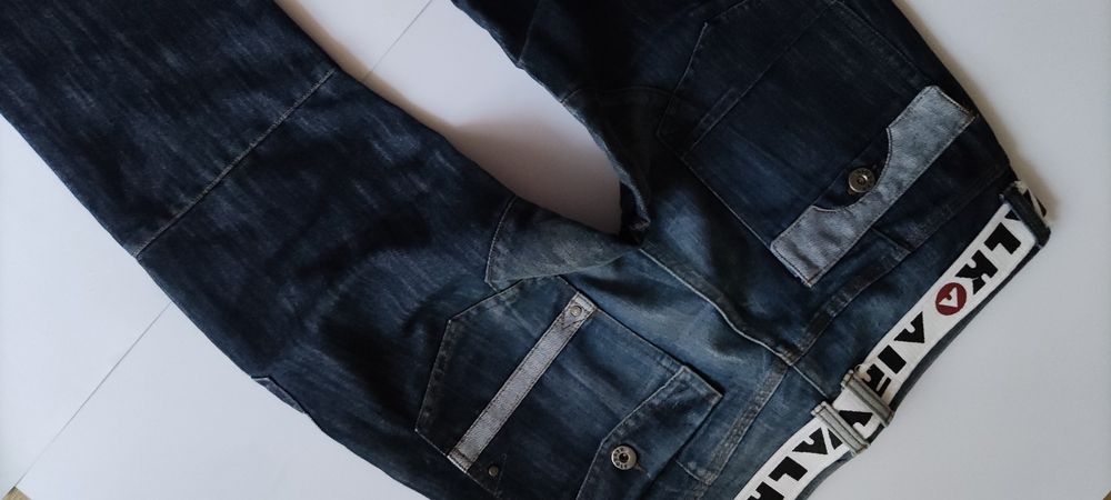 R. 32 Nowe Męskie Spodnie Jeans Skate Bojówki pasek Airwalk