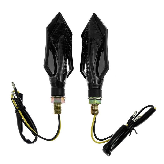 Par piscas LED seta orelhas moto cafe racer