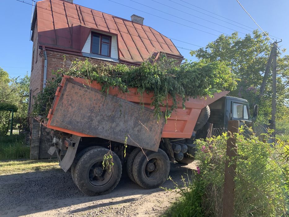 Чистка ділянок, вивіз хламу Камазами самоскидами доставка матеріалів