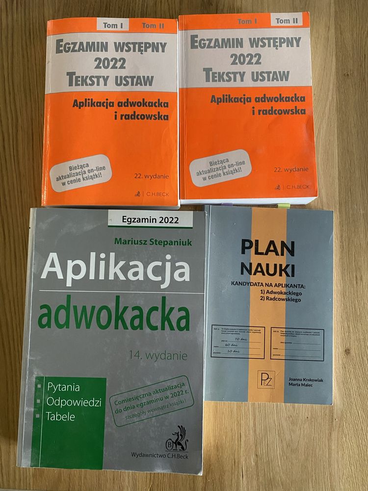 Zestaw książek na egzamin wstępny na aplikację adwokacką/radcowską