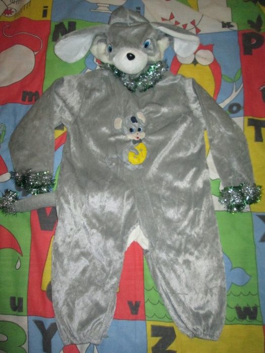 костюмы лиса, мышонок, русалка, заяц, тыква, лягушка, снеговик, гном