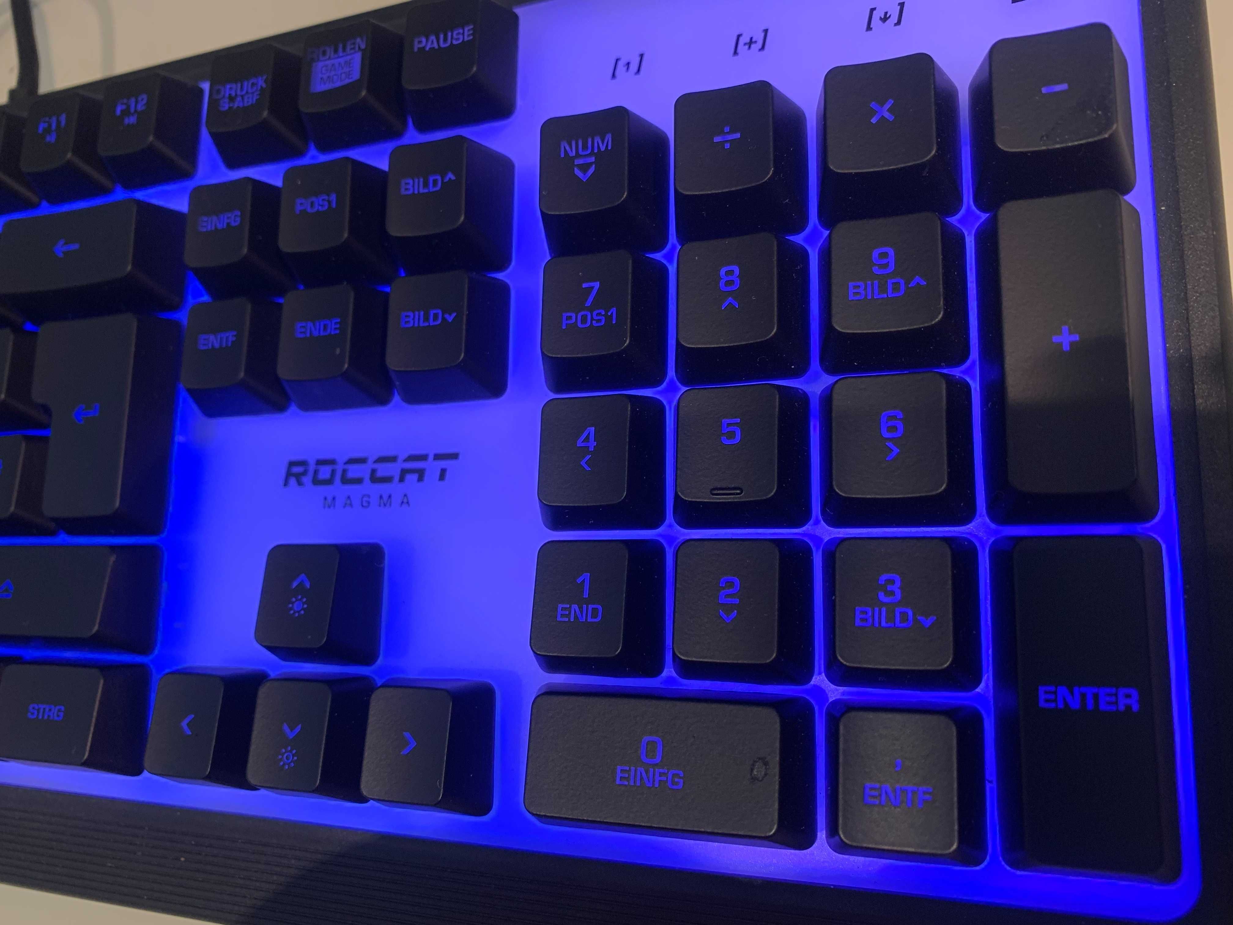 Roccat Magma membranowa klawiatura RGB układ DE czarna (z defektem)
