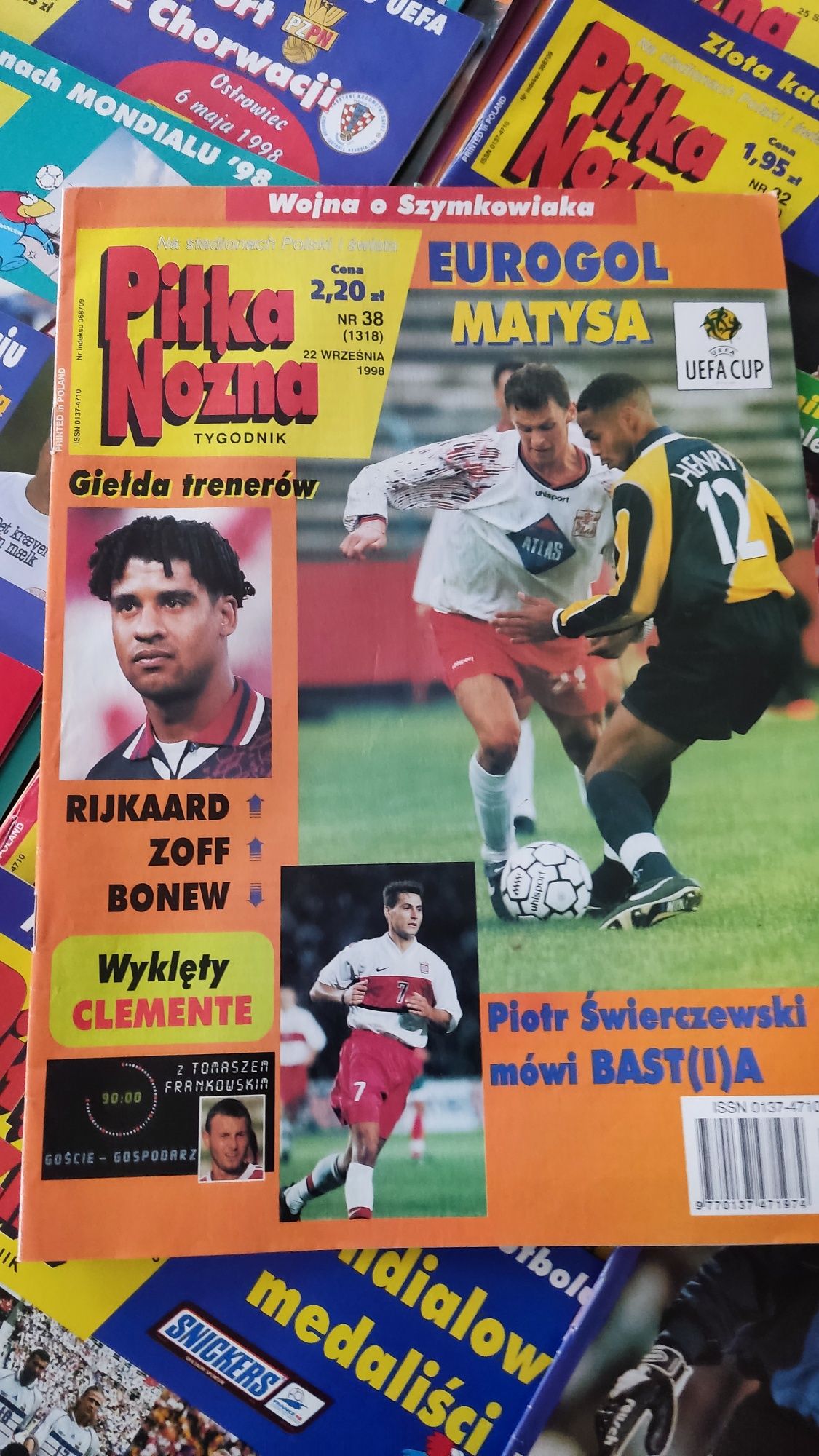 Tygodnik Pilka Nożna 1998 W-wa
