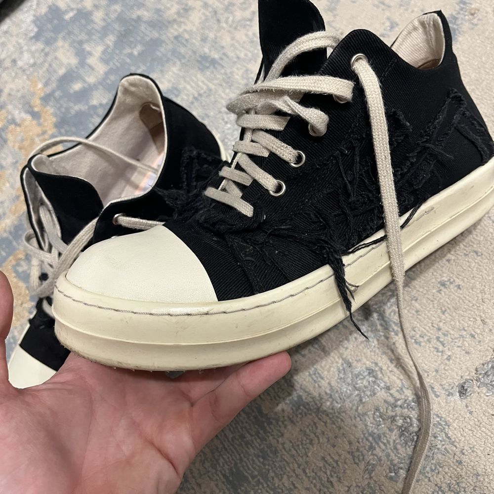 Rick Owens  DRKSHDW ramones slashed 42it / 26.5-27cm
