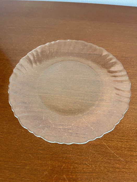 6 Pratos de Sobremesa Transparentes