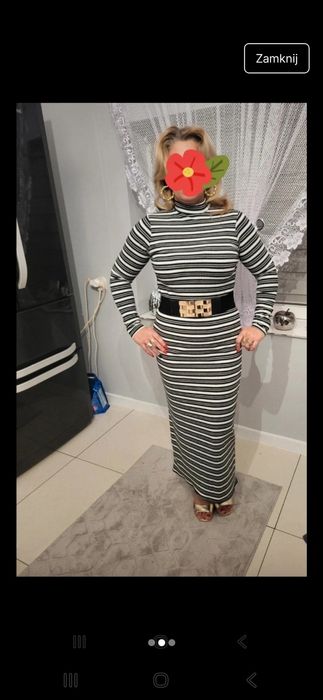 Sukienka maxi w paski nowa z metką